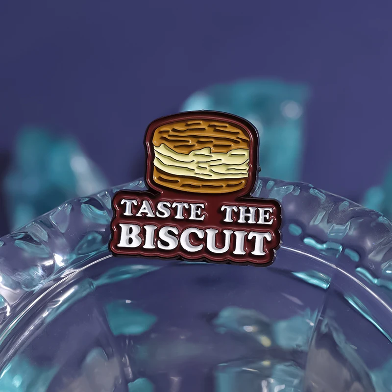 Taste The Biscuit Enamel Pins Custom Wooden Spoon Survivor Brooches Decorative Backpack Lapel Badges Jewelry Accessories