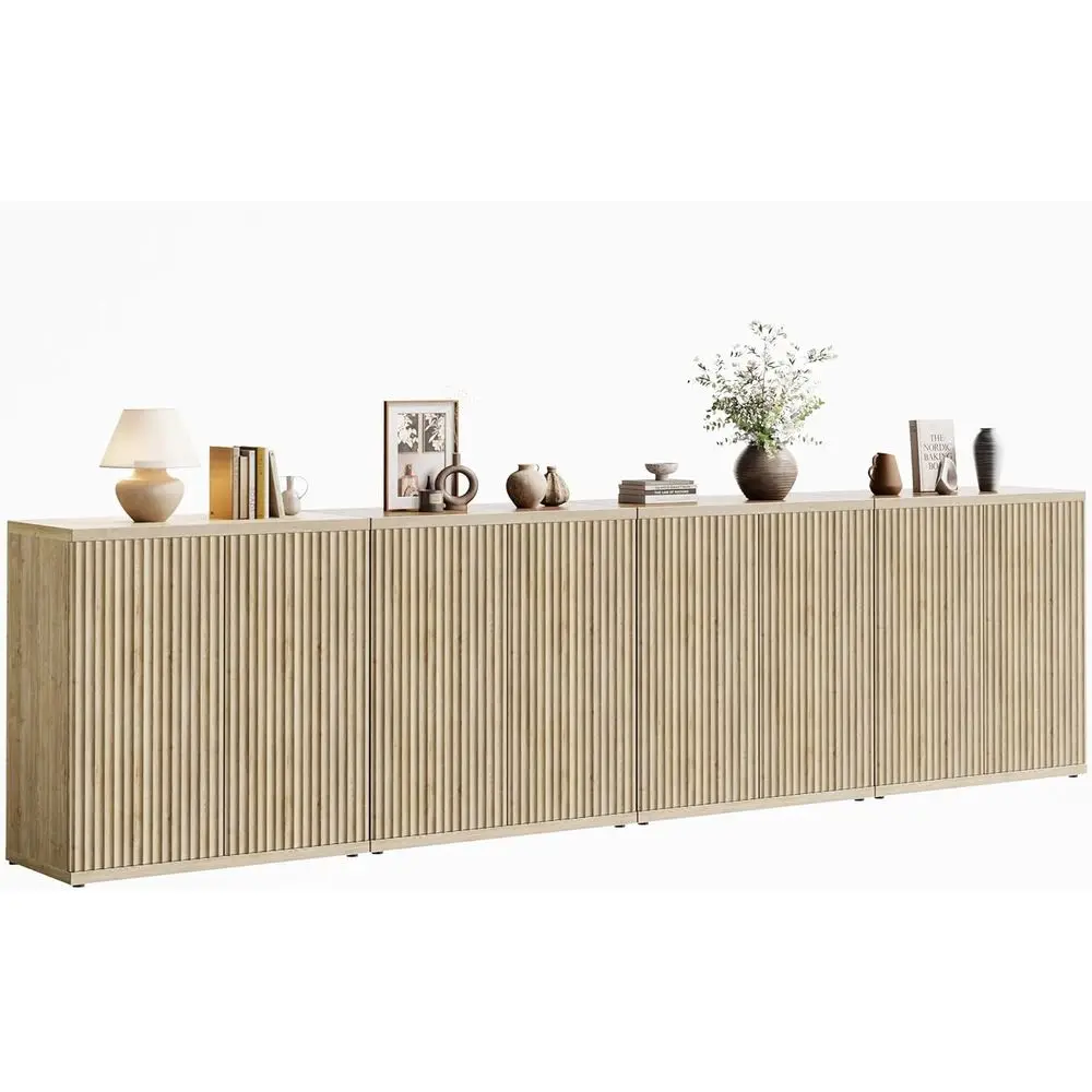 

Дубовый буфет с местом для хранения, деревянный комод, регулируемые полки, натуральный акцентный шкаф для гостиной/столовой, кухни, прихожей