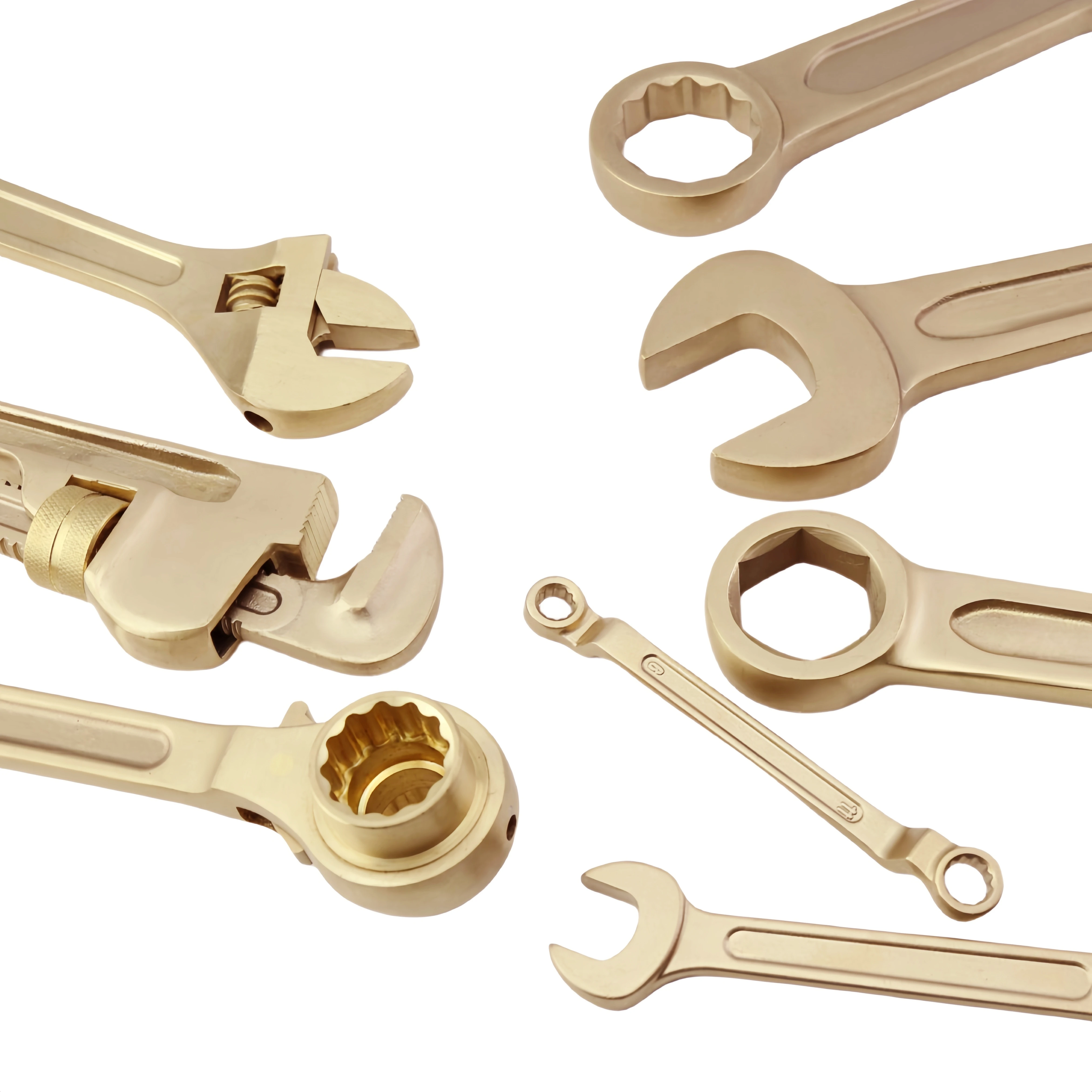 Chave de construção al-cu multifuncional, resistência à corrosão, sem faíscas, para óleo, gás, petroquímico, fogo, local de trabalho perigoso