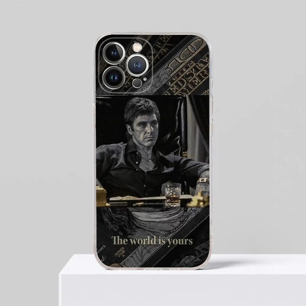 S-Scarface 1983 Film Al Pacino Movie Phone Case For iPhone 15 14 13 12 Mini 11 Pro XS Max X XR SE 6 7 8 Plus Soft Silicone Cover