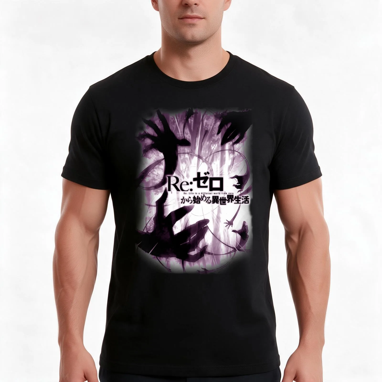 Re: Zero - Hands of Betelgueuse T-Shirt, Summer Casual Cotton Tee, Oversized Streetwear Tops, Vintage Graphic Print, 100% Cotton