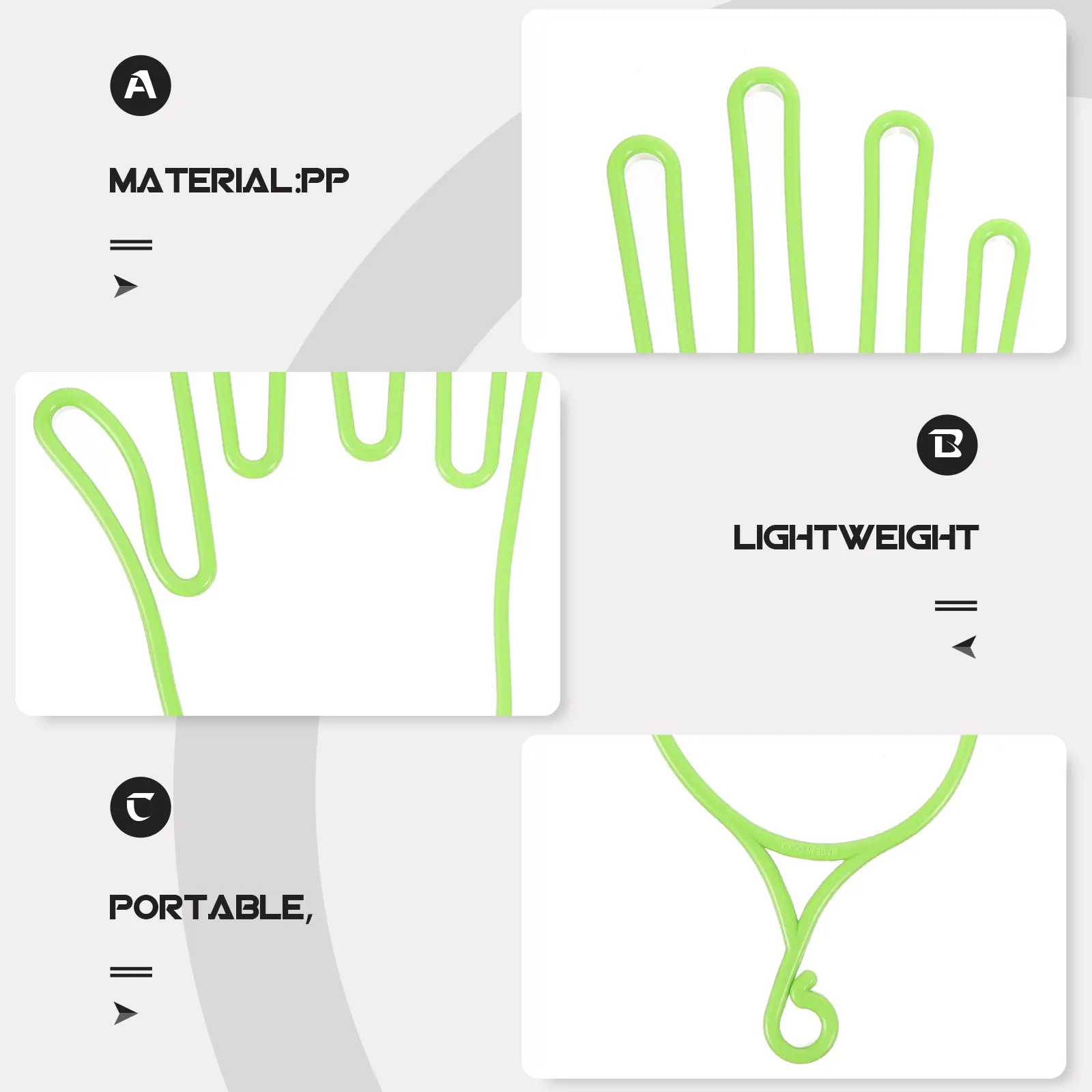 2Pcs Golfs Glove Rack Wear-Resistant PP Material Lightweight Portable Buckle Glove Drying Frame Golf Gloves Holder Support