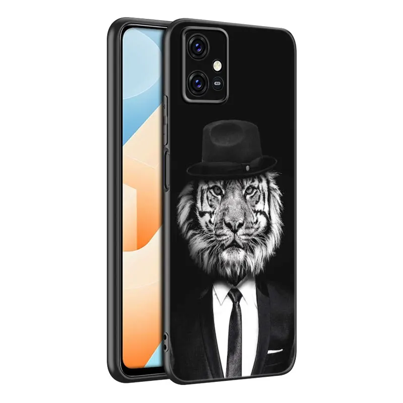 Man Suit Shirt Tie Silicone Phone Case For V27 V30 Pro V29e Y27 Y55 Y78 5G Y02S Y15S Y17S Y21S Y33S Y76S Y16 Y22 Y35 Y36