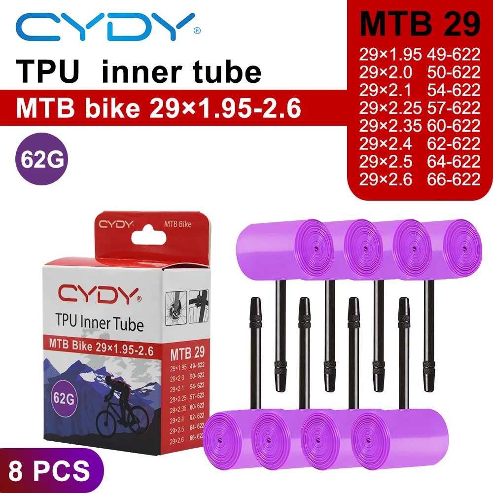 CYDY TPU MTB Fahrradschlauch 29 26 27.5 29x1.95 2.0 2.1 2.2 2.3 2.4 2.5 2.6 Zoll Mountainbike-Reifen Pneu 29er