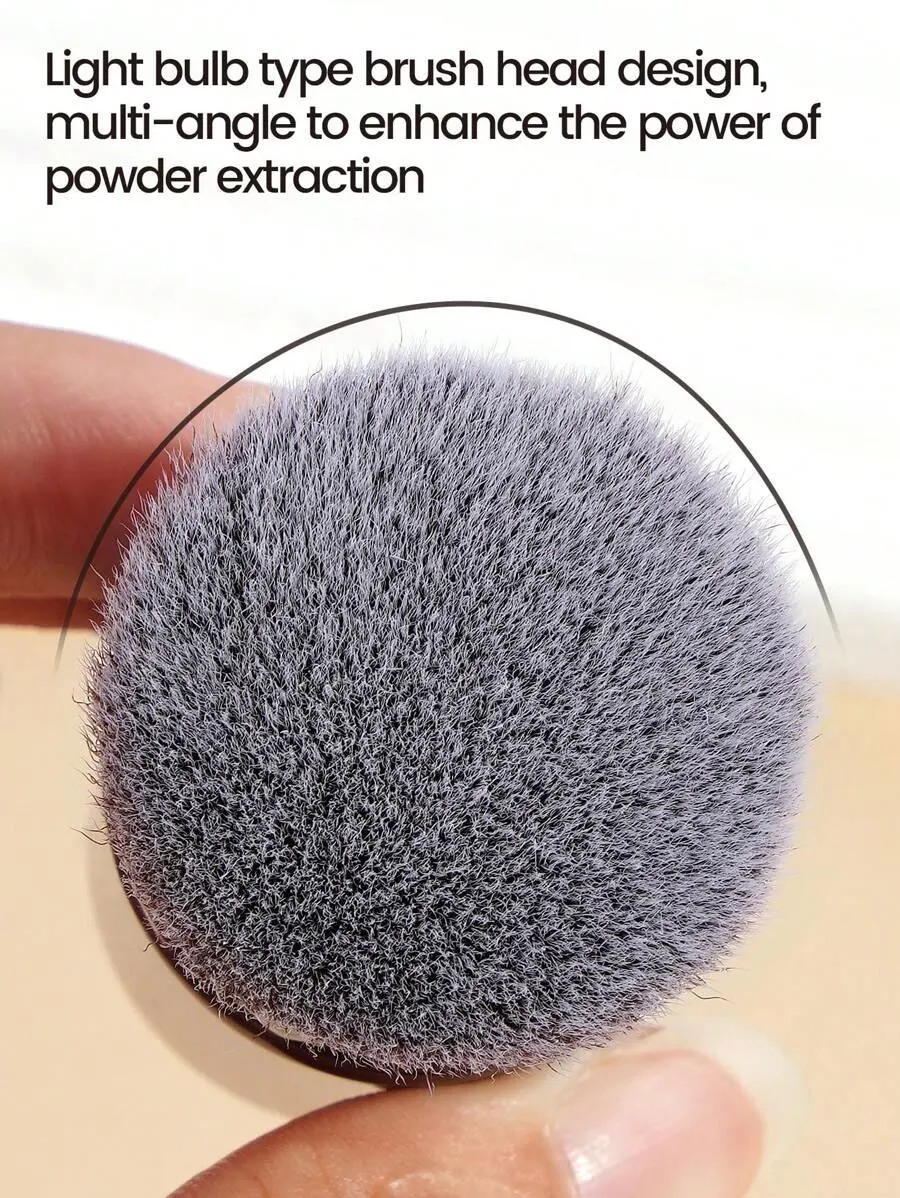 1 Stück professioneller einziehbarer Make-up-Pinsel für das Gesicht, Rougepinsel, Foundation-Pinsel, loser Puderpinsel, synthetisches Haar, ultraweiche Doundat – Detail 5