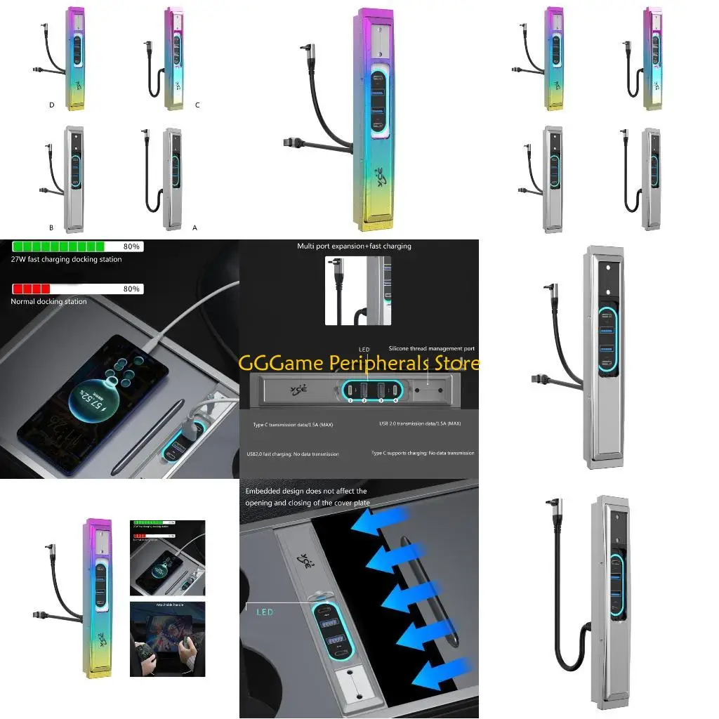 U55B Docking Station USB Hub Multiport Adapter Accessories Port for