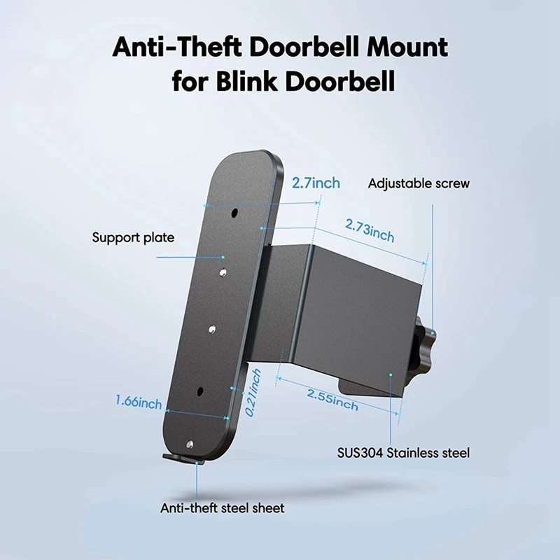 Anti-Theft Video Doorbell Door Mount Video Camera Doorbell Mount For Apartment Renters Home, Fit For Doorbell Camera