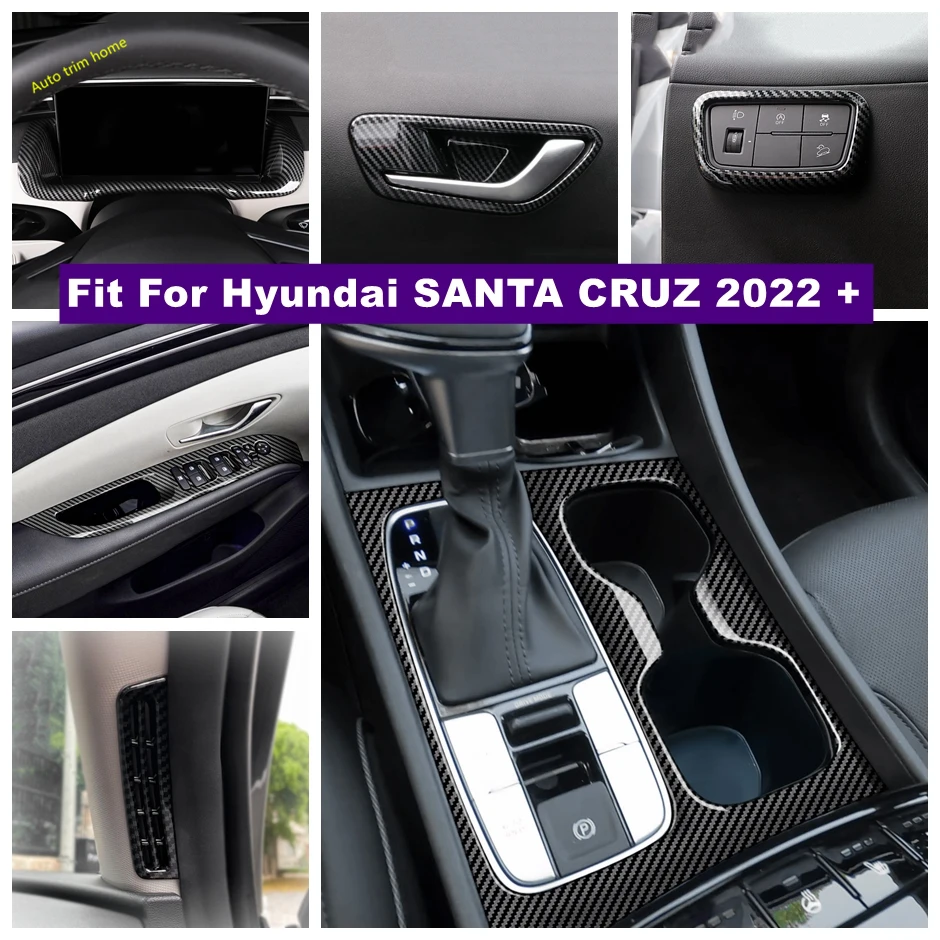 

Pillar A Frame Head Light Lamp Gear Shift Panel Window Lift Button Cover Trim For Hyundai SANTA CRUZ 2022 2023 Car Accessories