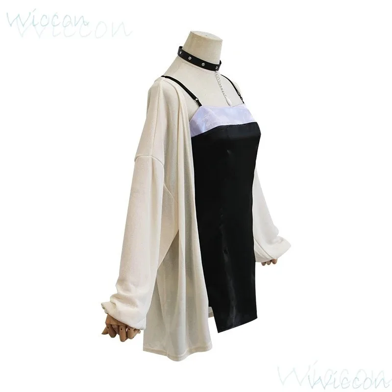 لعبة Onikata Kayoko Cos الأزرق الأرشيف تأثيري استهلاك مشروع MX موحدة أسود مثير معطف على شكل ثوب الدعامة حفلة الهالوين Fk;3,c'5.b;8' #4