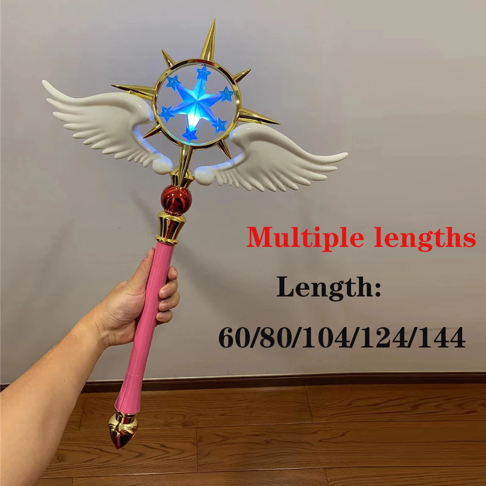 

Glowing Magic Wand Cardcaptor Sakura Clear Card Kinomoto Sakura Cosplay Star Dream Stick Halloween Party Cosplay Props New
