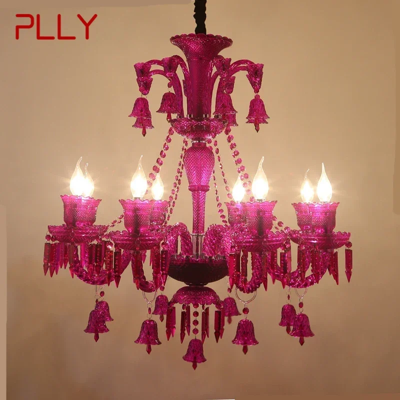 

PLLY Luxurious Style Crystal Pendant Lamp European Candle Lamp Art Living Room Restaurant Bedroom Villa Chandelier