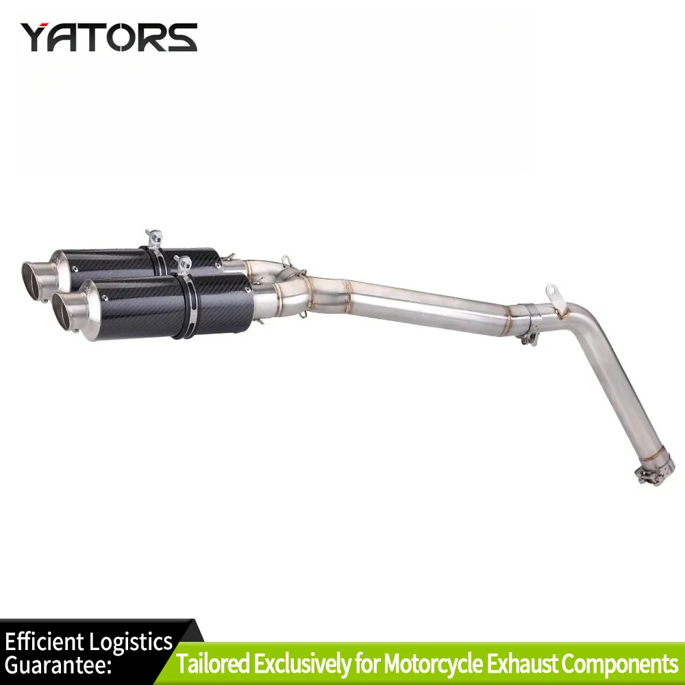 

For Yamaha FZ6 FZ6N FZ6S 2004-2009 Exhaust & Exhaust Systems - Slip On Muffler with Mid Link Pipe Exhausts Pipes