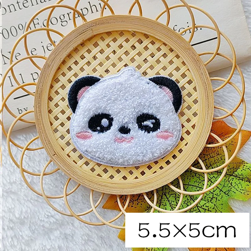 Cute Animal Self-adhesive Plush Applique Patches For Clothing Kids Decorative Bags Hats Scarves DIY Phone Cases Stationery
