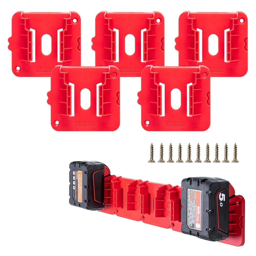 Power Tools Lithium Battery Holder Storage Fixed Bracket Installation Base Display Rack For Milwaukee For M18 18V Li-ion Battery