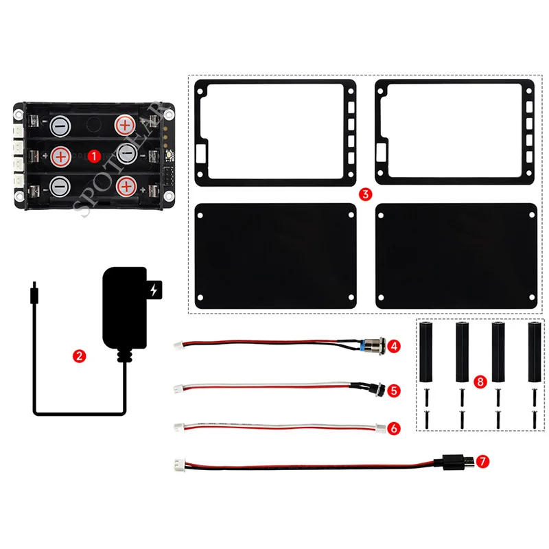 Raspberry Pi 5 UPS Uninterruptible Power Supply Expansion Board 3S serial output 5V 5A supports charging and discharging For Pi4