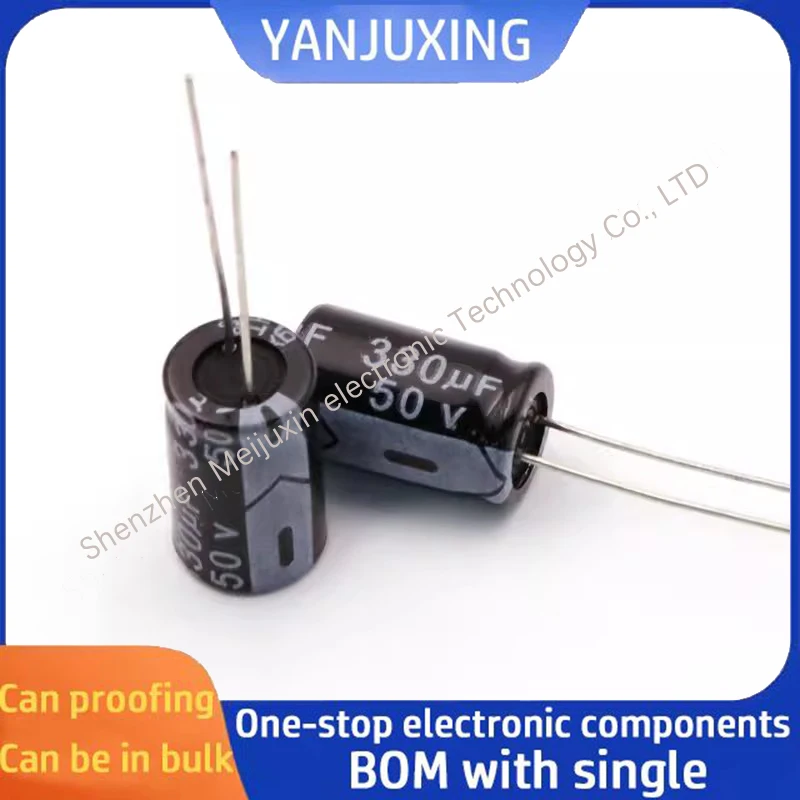 10pcs/lot Electrolytic capacitance 50V 330uF 10*17MM Aluminum electrolytic capacitor