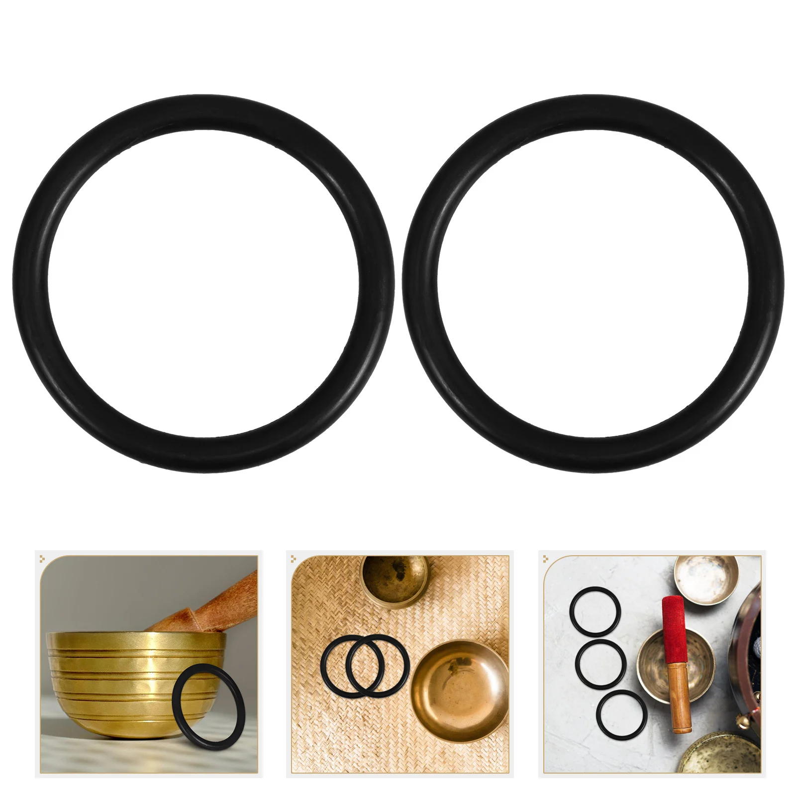 

10Pcs Rubber Ring for Singing Bowl O Ring Gasket Pad Non Slip Base for Sound Bowl Instrument High Temp Resistant Reliable