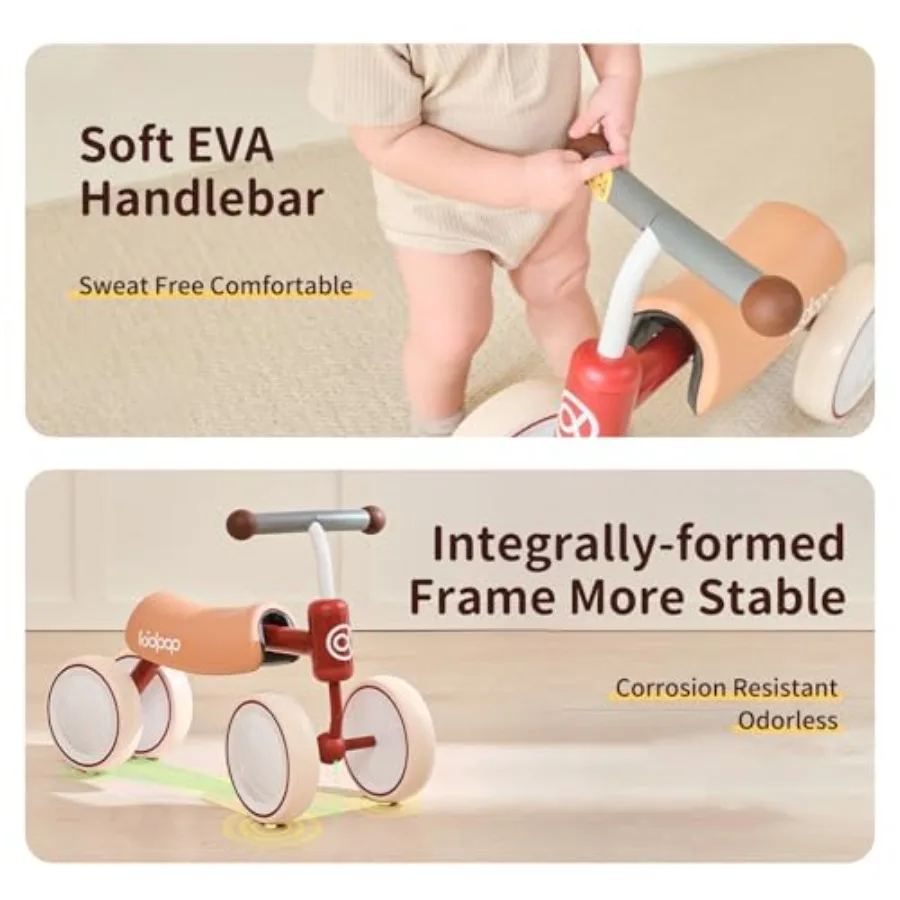 Big BEE Baby Balance Bike for 1 Year Old Toddler Ride On Toys First Birthday Gift Toddler First Bike in Green with Lightweight