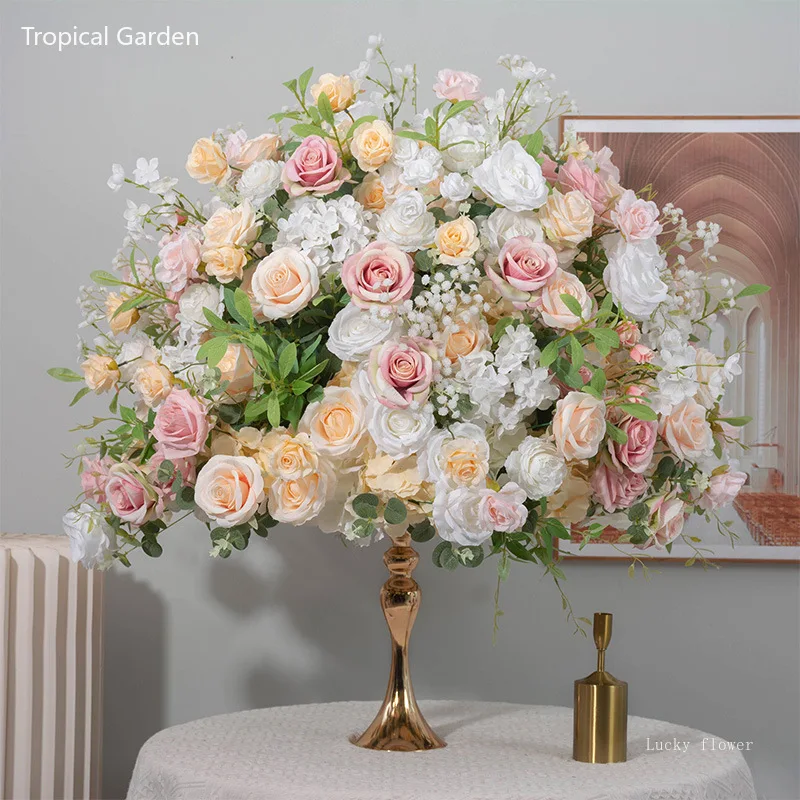 Customized Artificial Flower Ball Road Lead Floral Arrangement Table Centerpieces Wedding Decoration Window Decor Party Props