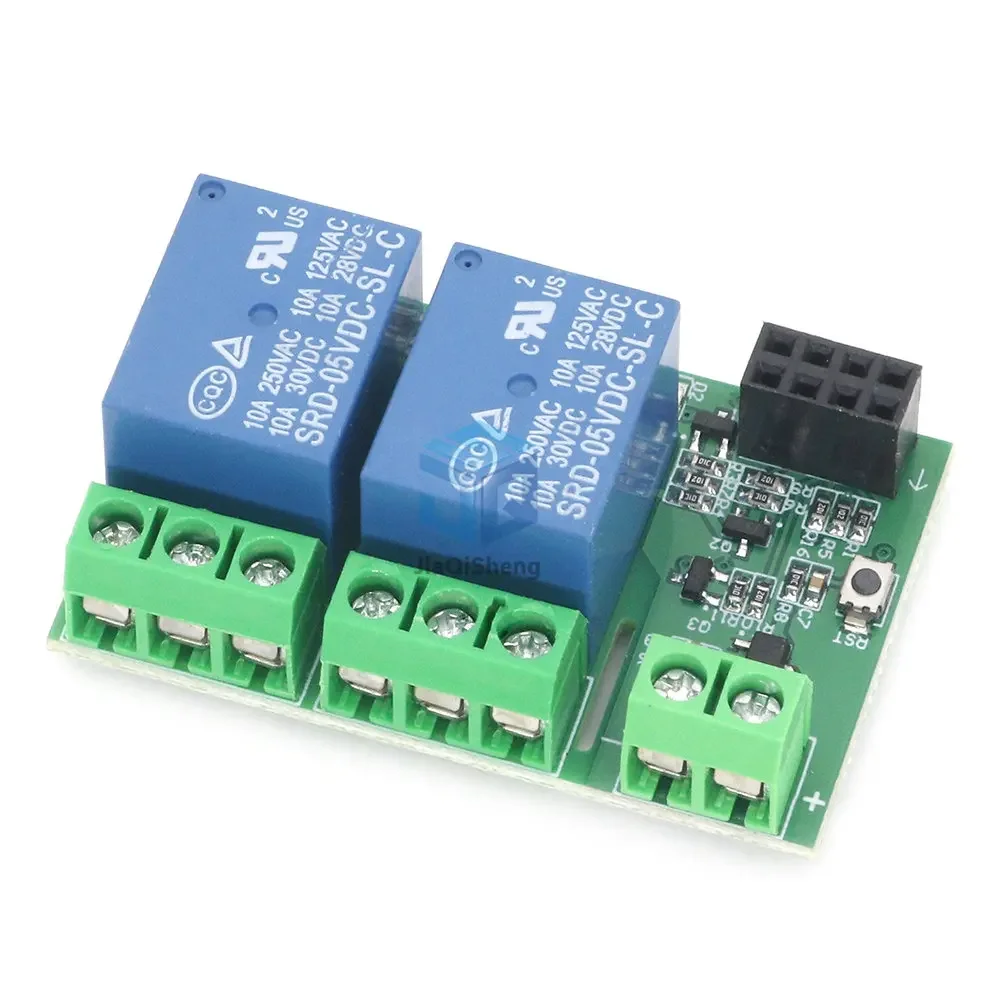 ESP8266 Dual Channel WIFI Relay Module ESP-01 DC5V With Relay Indicator and Reset Button 2 CH relay Boad Low Level Control