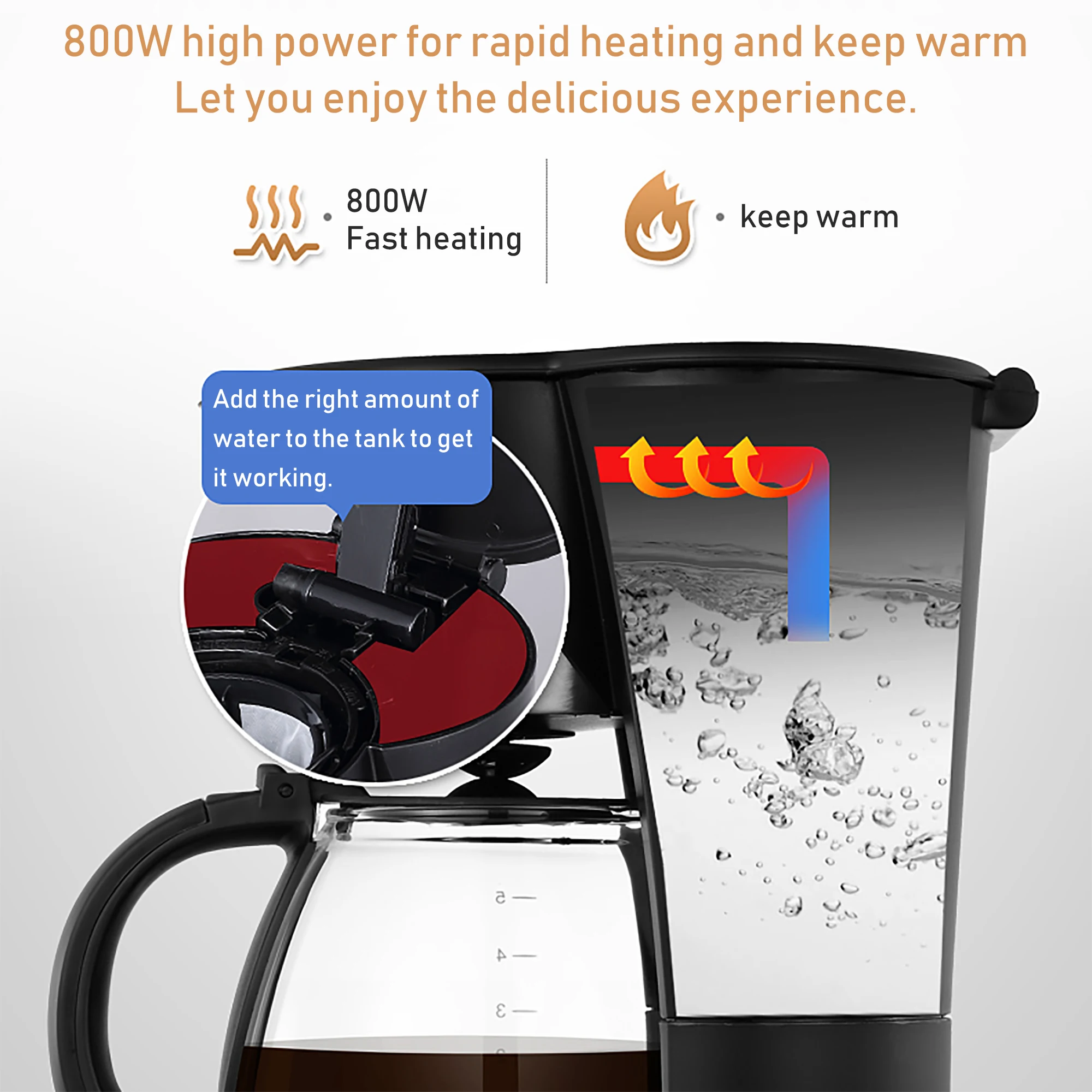 1.5L elektryczny ciśnieniowy ekspres do kawy 800W gospodarstwa domowego ekspres do kawy 15 kubek herbata kawa Pot kawa z mlekiem ekspres na prezent