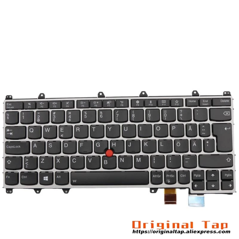 SE Swedish Finnish Backlit Keyboard for Lenovo Thinkpad X380 Yoga 370 01EN453 01AV742 01HW680 01HX125