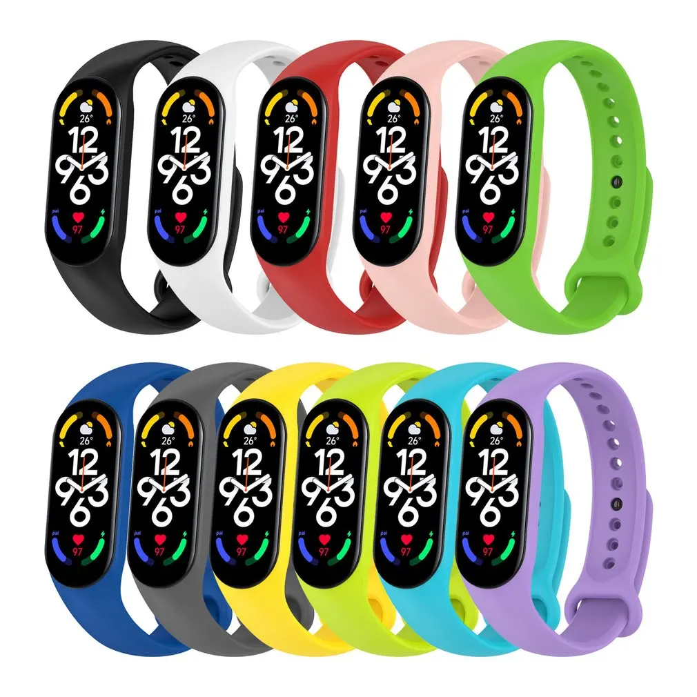 

Silicone Wrist Strap for Mi Band 7 Sport Bracelet Watch For Mi Band 7 Bracelet Miband 7 Replacement Strap Dropshipping Wholesale