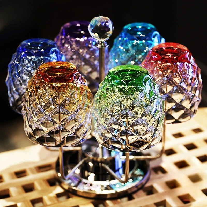 Imported crystal glass creative color water glasses whiskey wine beer glasses juice cups