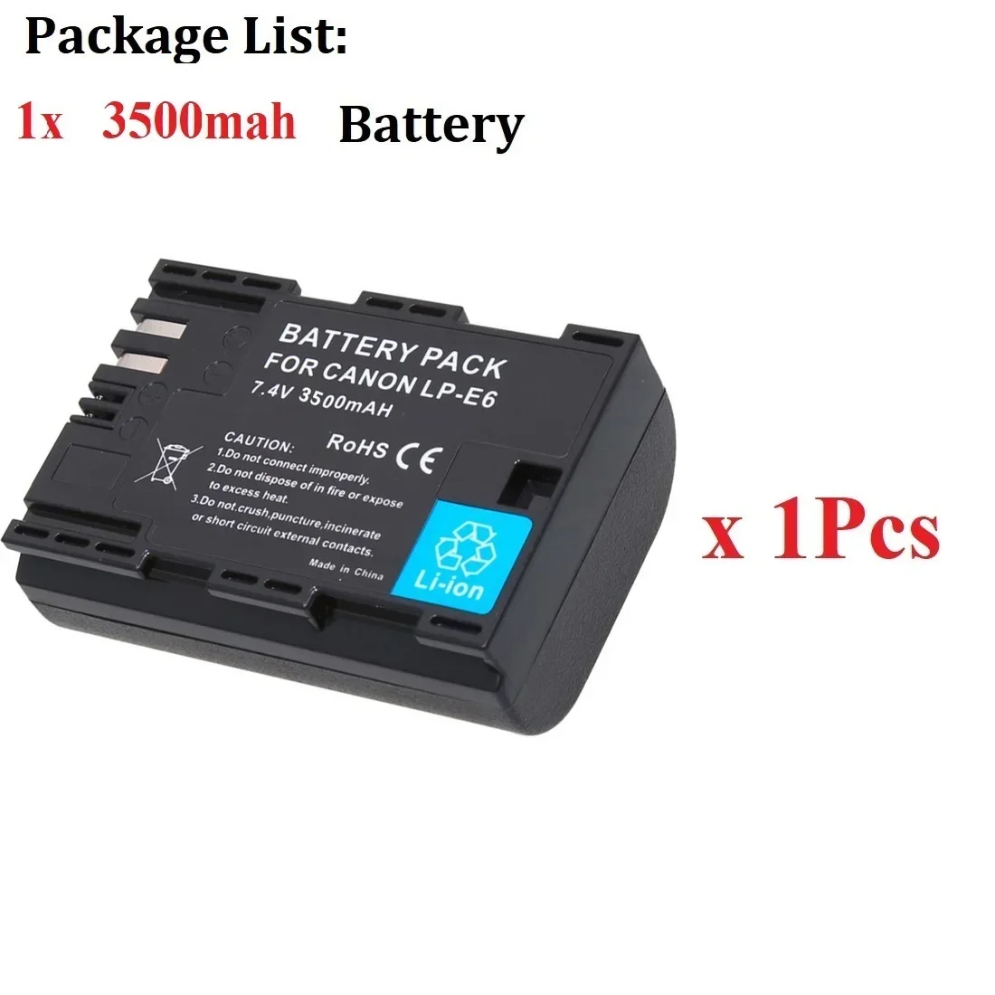 3500mAh LP E6 LPE6 LP-E6 E6N Battery or LED Dual Charger For Canon EOS 5DS R 5D Mark II 5D Mark III 6D 7D 70D 80D Camera