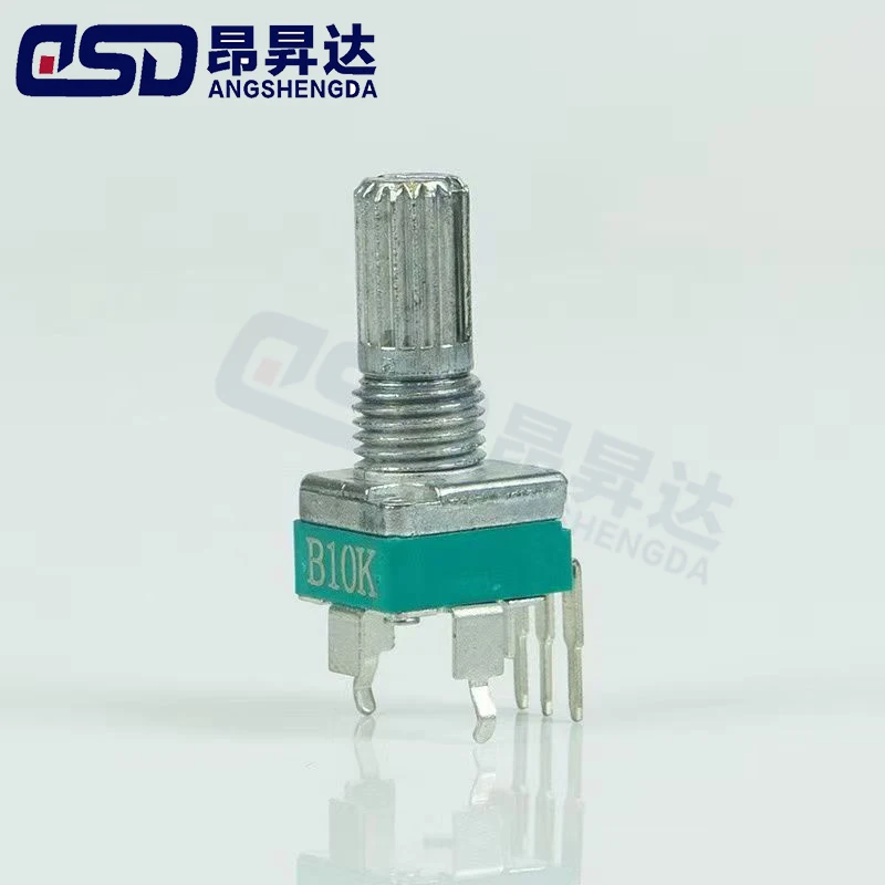 5PCS Vertical single RK097 R097 precision potentiometer with bracket, handle 15mm, no gear, 3 feet B10K 2K 5K 100K