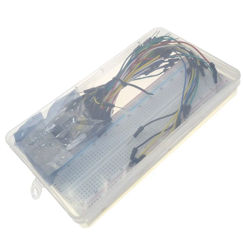 

Breadboard Power Module+MB-102 830 Points Solderless Prototype Bread Board Kit +65 Flexible Jumper Wires 3.3V/5V MB102