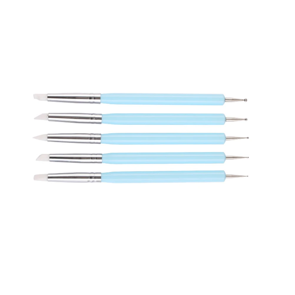 

5pcs Dotting Tools Set Soft Tips Embossing Stylus Cake Decorating Pen Clay Sculpting Engraving Tracing Pattern Making Art