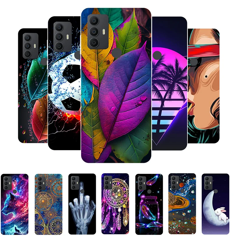 Para TCL 30 SE funda bonita de moda suave TPU contraportada funda de teléfono para TCL 30SE 6165A 6165H funda de silicona TCL30SE Fundas