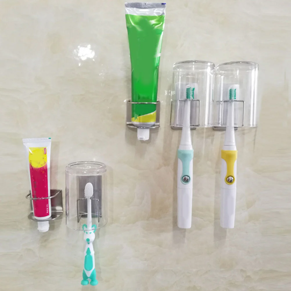 

Tooth Brush Holder Stainless Steel Toothbrush Wall Mounted Organizer Toothpaste