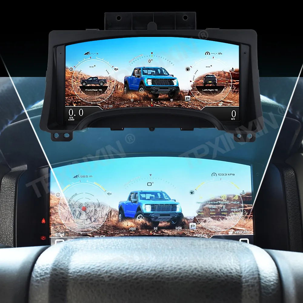 

12,3-дюймовый цифровой одометр с экраном Carplay для Ford F150 2009-2012, ЖК-панель приборов, цифровой спидометр, дисплей приборной панели