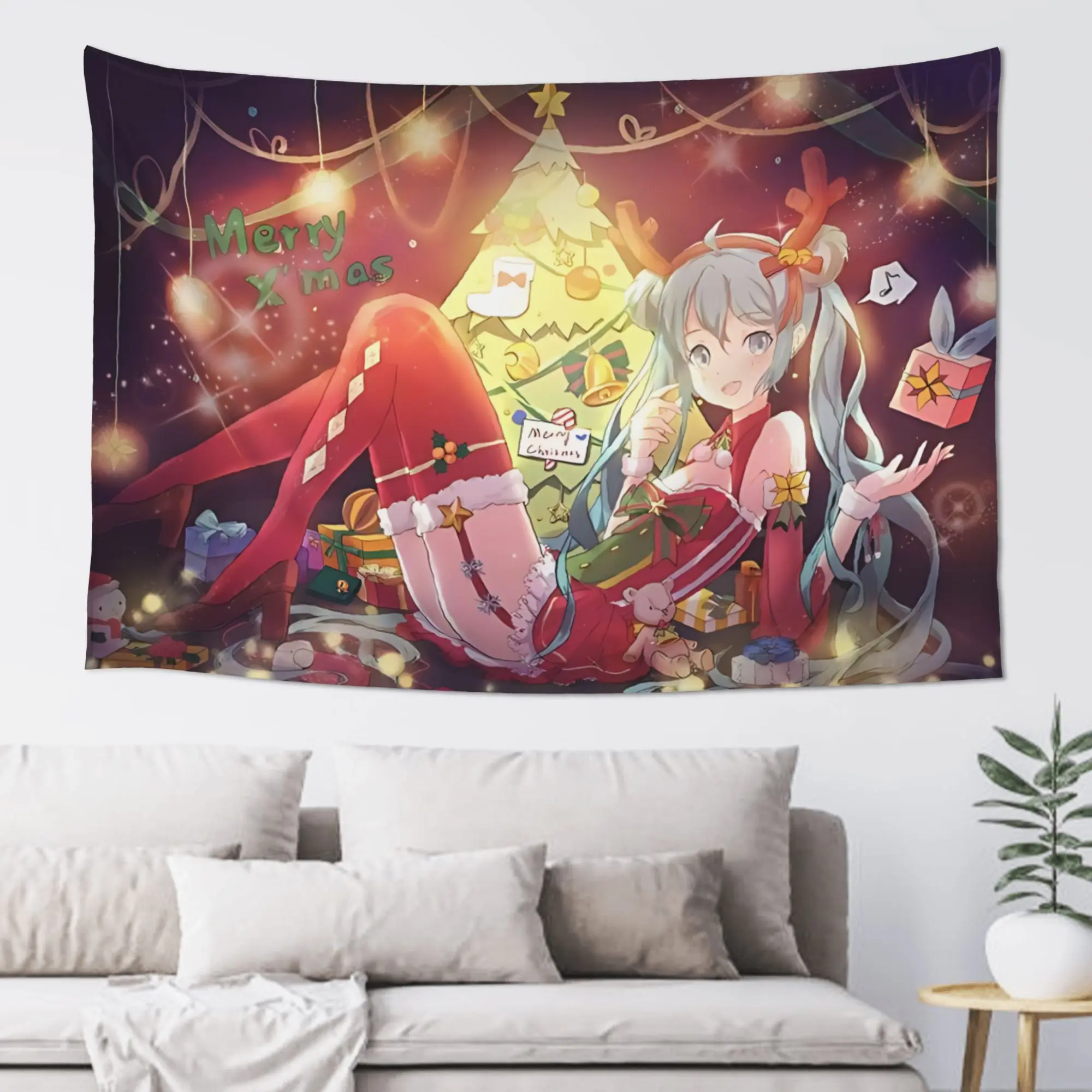 Your Christmas Gift  Hatsune Miku Cutecore Tapestry Room decoration  Home Decoration Tapestry Decor Accessories Cute Room Decor