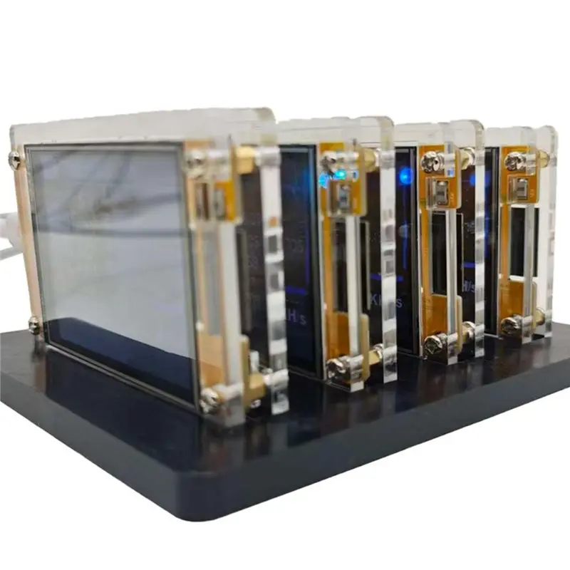 HLZS-For Upgraded Harshrate Bitcoin Crypto Solo Lottery Miner 4 Slots Stand 2.8 Inch Bracket By Nmminer Nerdminer