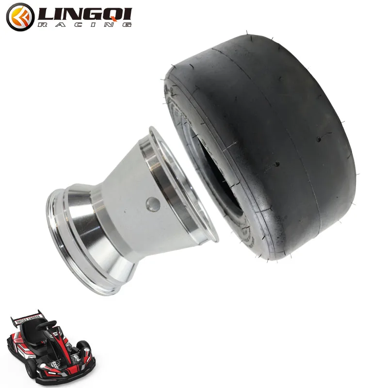 LINGQI Motorcycle Go Kart 5 Inch 11x7.10-5 10x4.50-5 Black Wheel Tire With Vacuum Rim For Karting Beach ATV UTV Buggy Quad