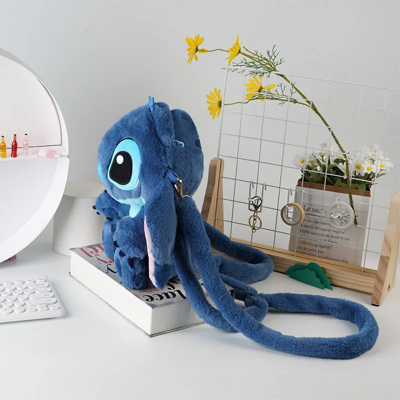 ディズニー本物の 28 センチメートルステッチエンジェルぬいぐるみ漫画 & かわいいリロ & スティッチぬいぐるみスロー枕人形バックパック誕生日プレゼント