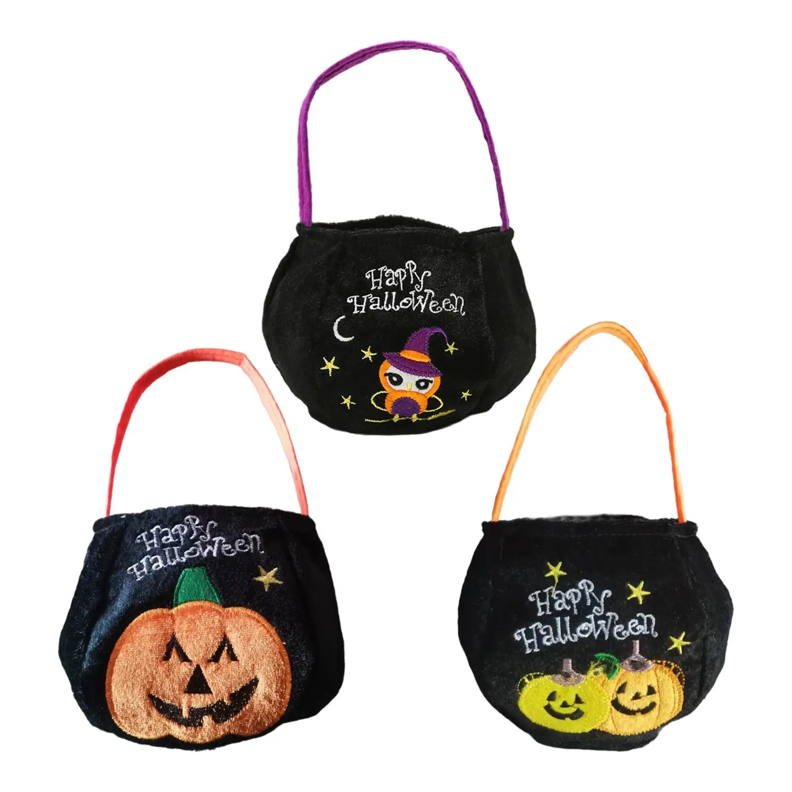 Trick or Treat Tote Bag with Handle Party Favor Supplies Multipurpose Candy Basket for Kids Kids Gifts Bag Halloween Treat Bag