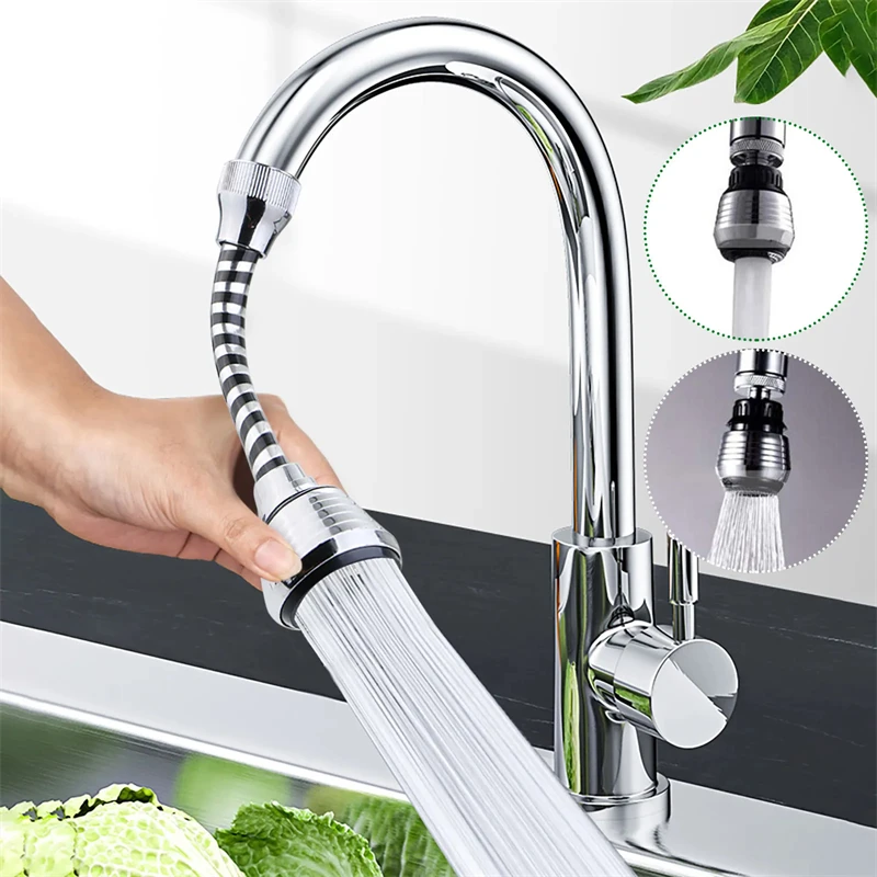 Adjustment 360 Degree Faucet Extension Tube Water Saving Nozzle Filter Kitchen Water Tap Water Saving for Sink Faucet Bathroom