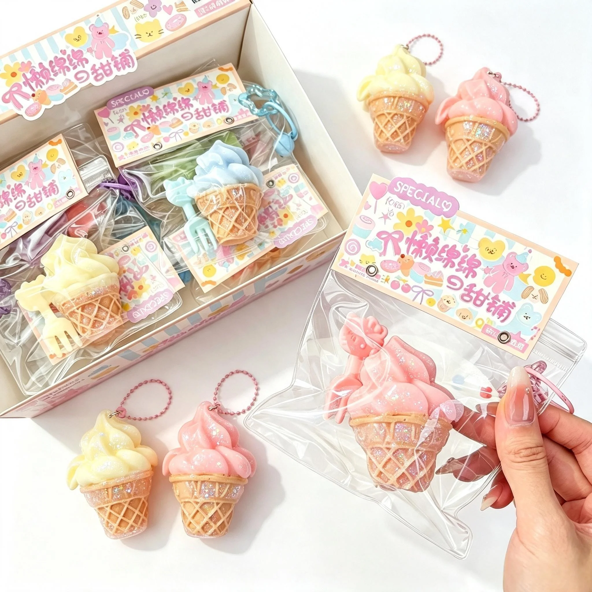 พวงกุญแจไอศกรีมมินิสควิชชี่ ขอ - Waffle Cone Maker บทวิจารณ์และราคา