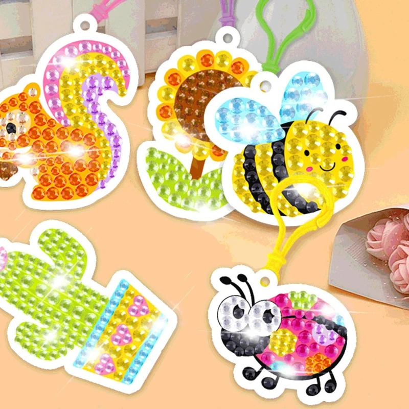 5D Diamant Schilderen Stickers Kits Voor Kids Pasen Schilderij Kunst En Ambachten Voor Meisjes Leeftijd 8 -12 Diy sleutelhangers