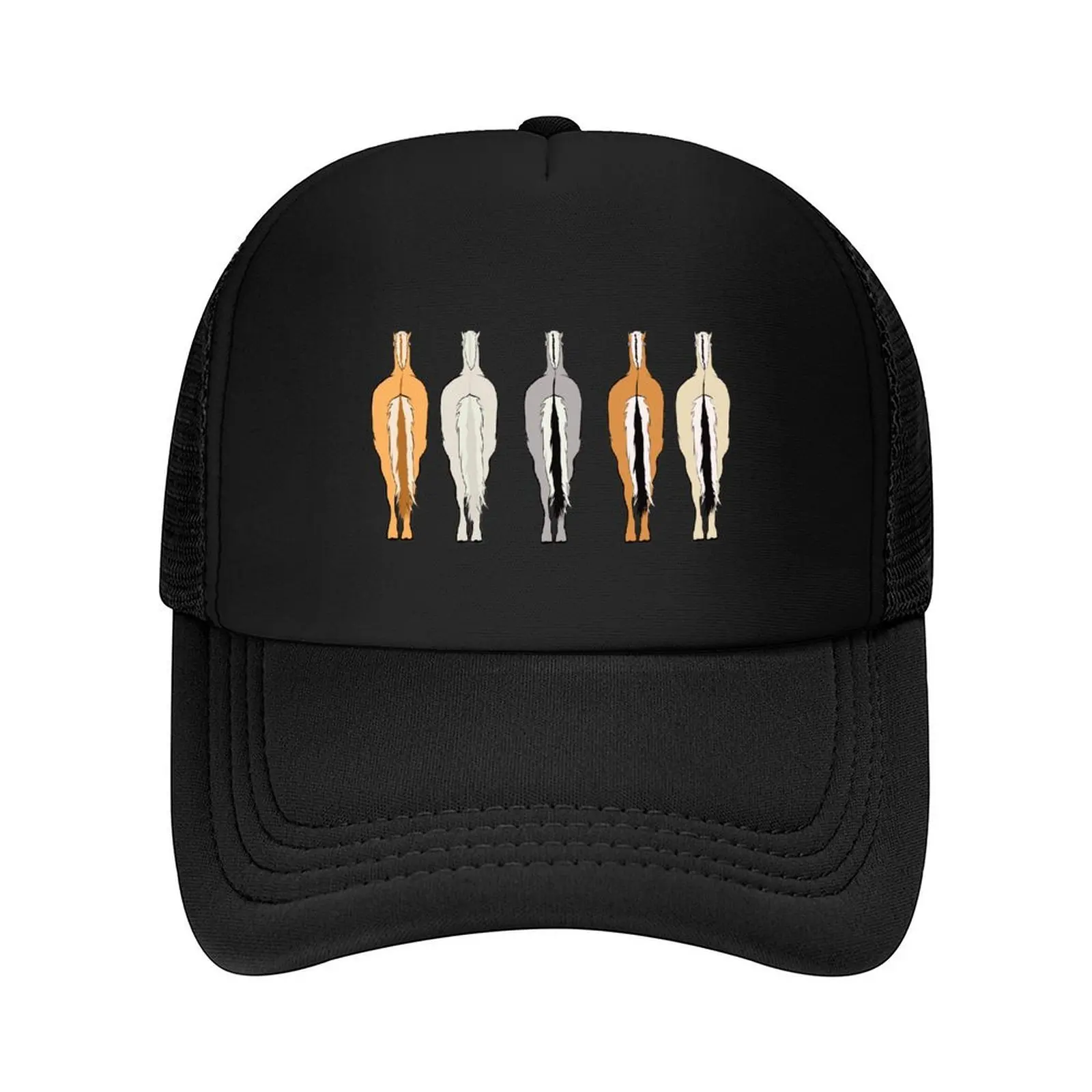

Fjord horses of all colors, dun, gray, white, yellow, fjord butt Baseball Cap Rave derby hat Boy Women's