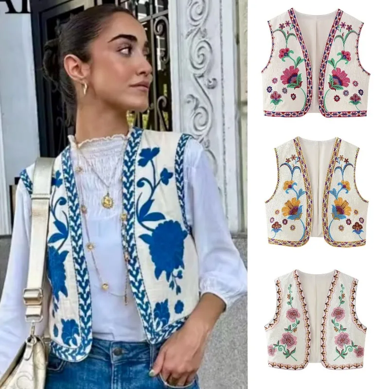 YLT Women 2026 Summer New Hot Selling Fashion Vintage Embroidery Vest Outerwear Trendy Chic Elegant Unique Daily Best Hit Vogue
