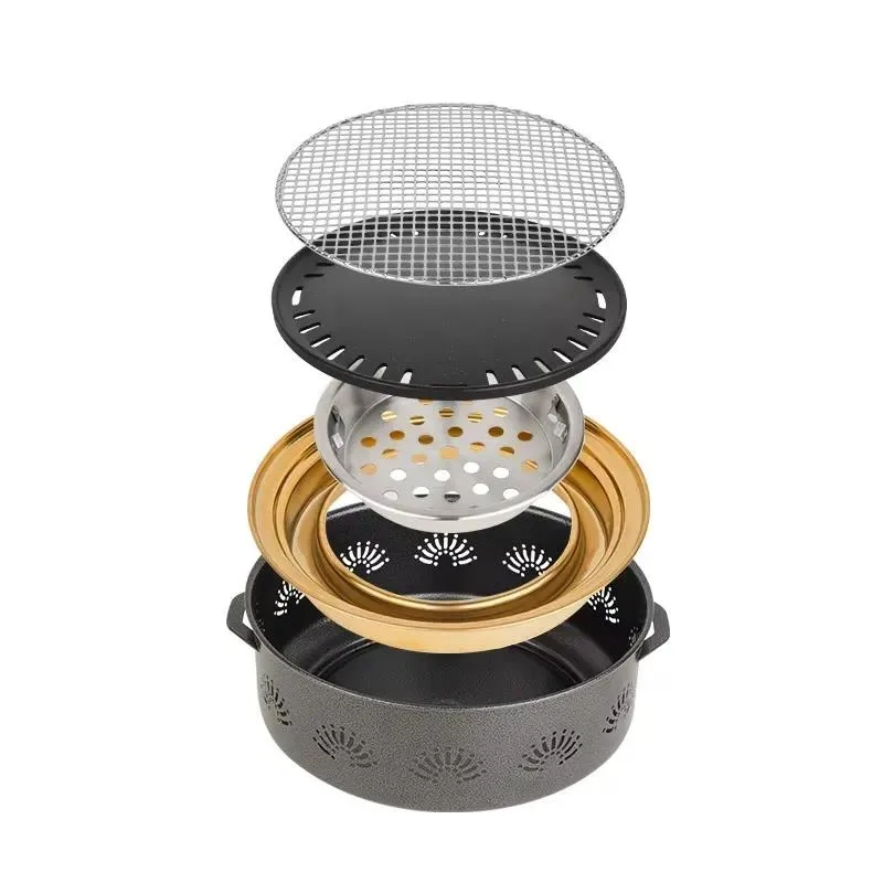 Commercial Outdoor Charcoal Stainless Steel Portable Non-stick Grill for Parties and Events