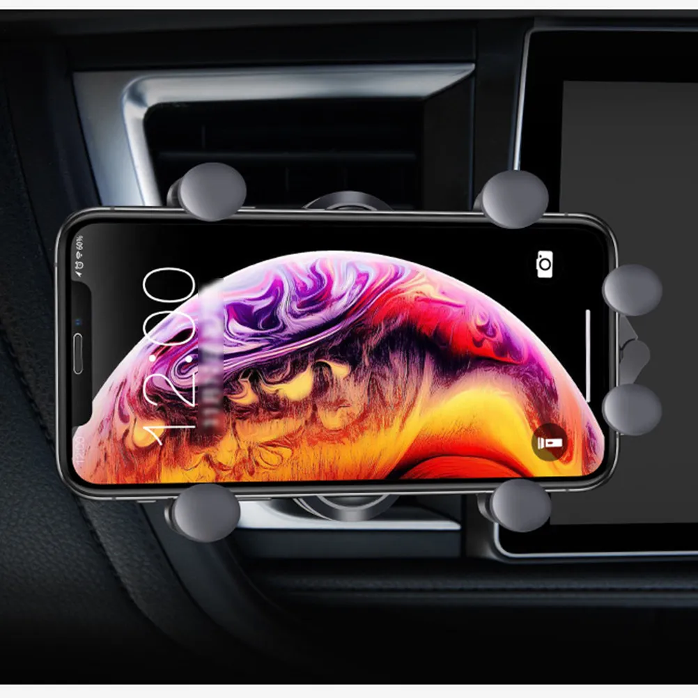 

Car Air Vent Phone Holder Black Telescopic Rotatable Mobile Stand for Navigation Universal Car Mount Bracket