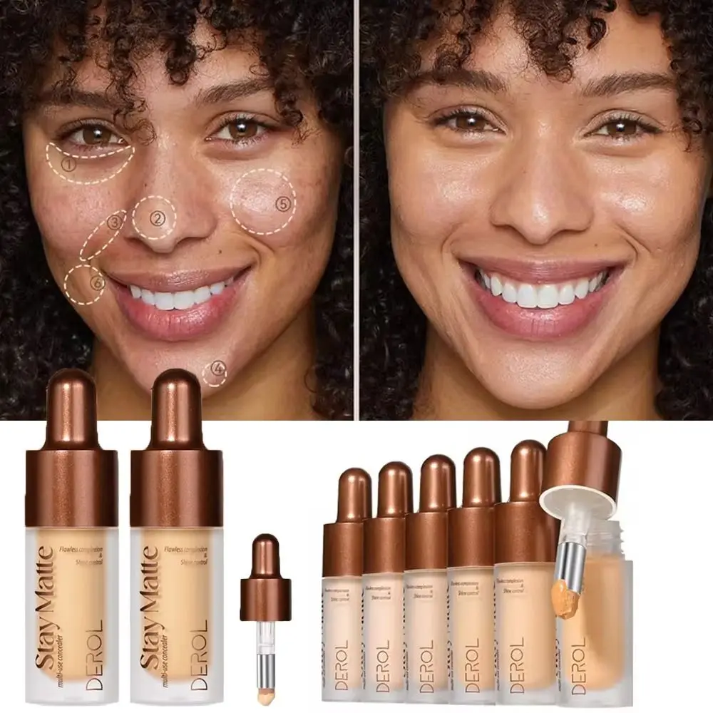 Lang anhaltende flüssige Concealer Creme glatt feuchtigkeit spendend Concealer Make-up vollständige Abdeckung Gesicht Narben Akne Abdeckung