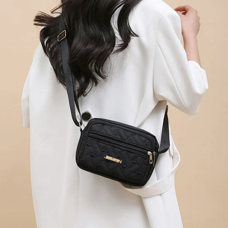 Neue Damenhandtasche mit Stickerei, großes Fassungsvermögen, bequeme Unterarmtasche, Reißverschluss, tragbare Schultertasche für Damen – Detail 12