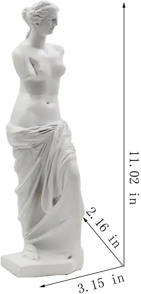 Resin Embellishments Venus de Milo Statue Greek Roman Mythology Goddess Aphrodite Figurine Home Living Room Office Decorations